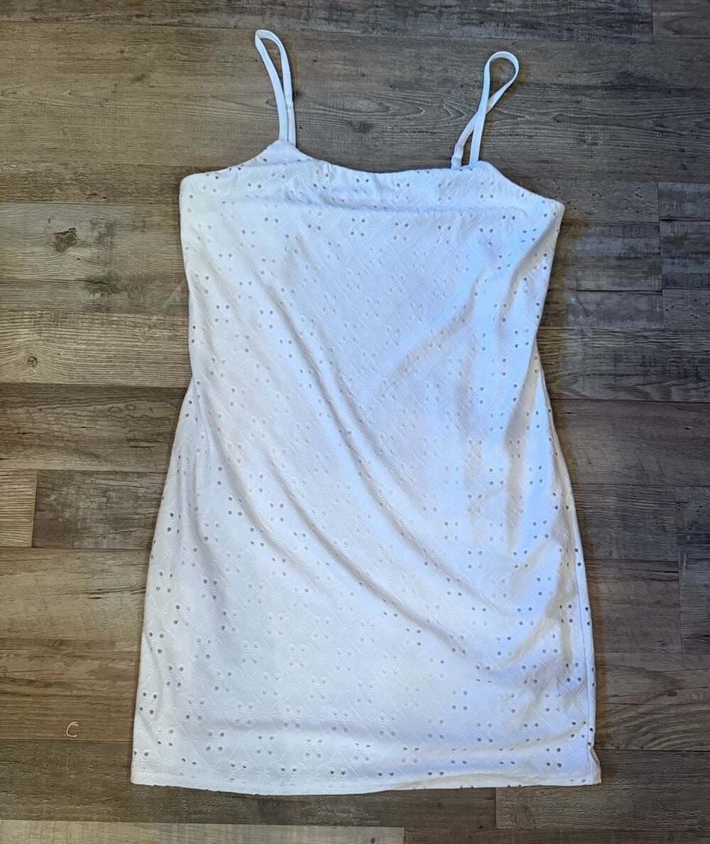 No Boundaries Eyelet Dress Size L White